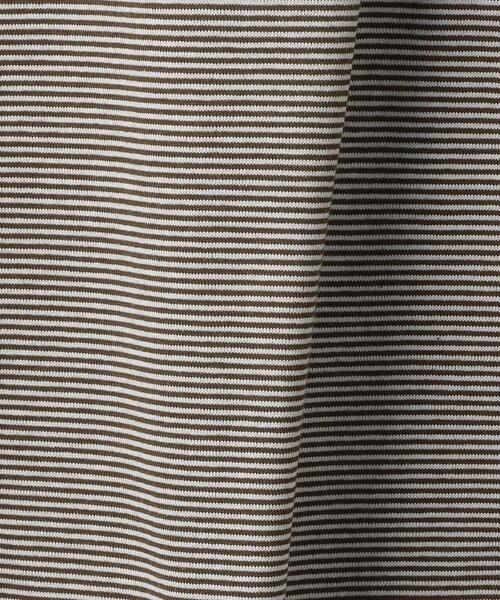 green label relaxing（グリーンレーベルリラクシング）の「＜green label relaxing＞ミジンボーダー クルーネック 半袖 Tシャツ（Tシャツ/カットソー・メンズ・ブラック/ダークブラウン・SMALL/MEDIUM/LARGE/X-LARGE）」の14枚目の写真