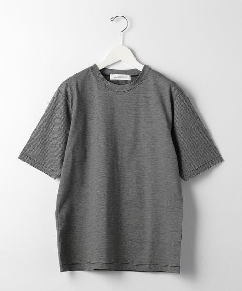 green label relaxing（グリーンレーベルリラクシング）の「＜green label relaxing＞ミジンボーダー クルーネック 半袖 Tシャツ（Tシャツ/カットソー・メンズ・ブラック/ダークブラウン・SMALL/MEDIUM/LARGE/X-LARGE）」の15枚目の写真