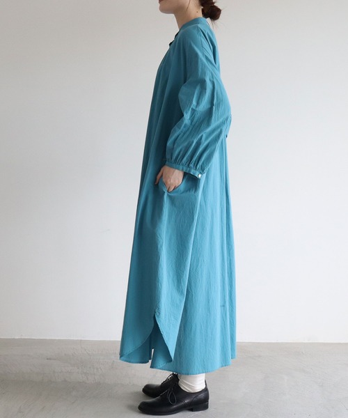 l'atelier du savon（アトリエドサボン）の「●C/ウィングカラー　ワンピース（シャツワンピース・レディース・ホワイト/ブラック/ピンク/ブルー・FREE）」の21枚目の写真