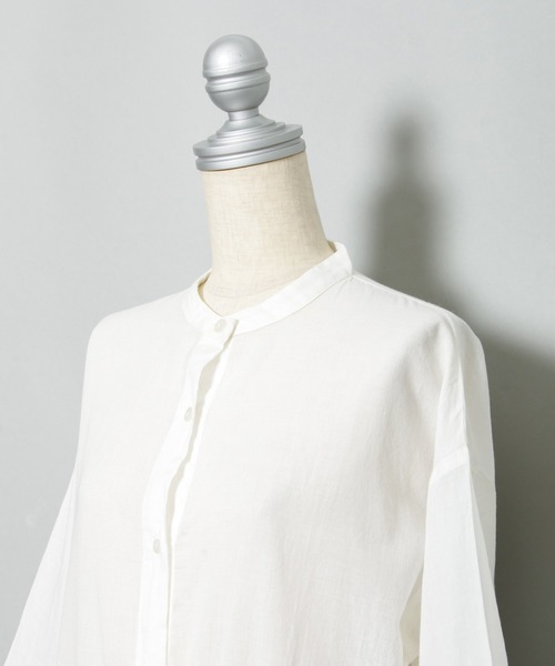 AS KNOW AS PINKY（アズノゥアズピンキー）の「絞ってはらりとシャツワンピース（シャツワンピース・レディース・ホワイト/ブラック/ベージュ・FREE）」の17枚目の写真