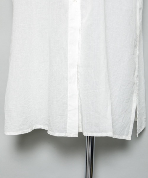 AS KNOW AS PINKY（アズノゥアズピンキー）の「絞ってはらりとシャツワンピース（シャツワンピース・レディース・ホワイト/ブラック/ベージュ・FREE）」の16枚目の写真