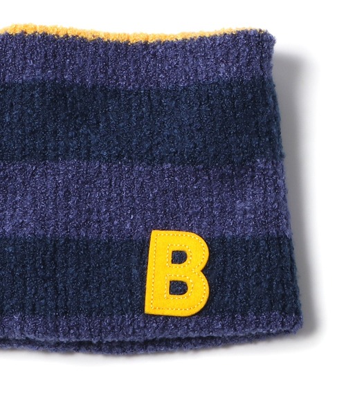 KP DECO（ケーピーデコ）の「【日本製】ボーダー柄シュークリーム素材のネックウォーマー(Free)（ネックウォーマー/スヌード・キッズ・イエロー/ブルー系その他/レッド・FREE）」の5枚目の写真