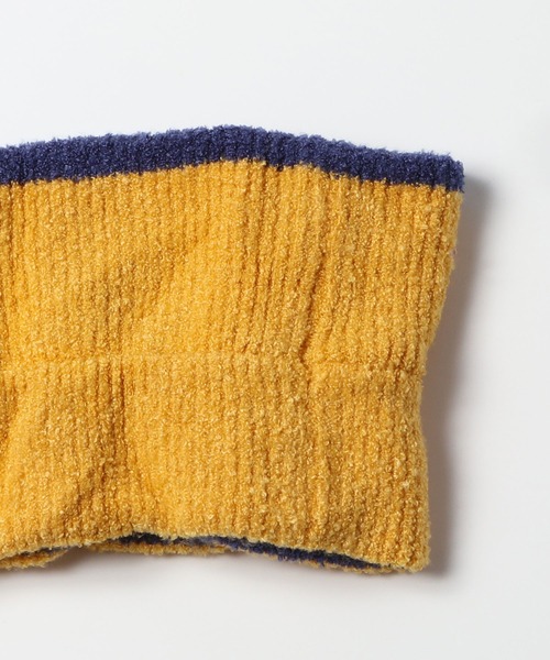 KP DECO（ケーピーデコ）の「【日本製】ボーダー柄シュークリーム素材のネックウォーマー(Free)（ネックウォーマー/スヌード・キッズ・イエロー/ブルー系その他/レッド・FREE）」の6枚目の写真