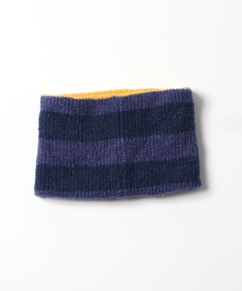 KP DECO（ケーピーデコ）の「【日本製】ボーダー柄シュークリーム素材のネックウォーマー(Free)（ネックウォーマー/スヌード・キッズ・イエロー/ブルー系その他/レッド・FREE）」の7枚目の写真