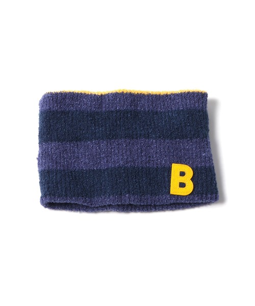 KP DECO（ケーピーデコ）の「【日本製】ボーダー柄シュークリーム素材のネックウォーマー(Free)（ネックウォーマー/スヌード・キッズ・イエロー/ブルー系その他/レッド・FREE）」の4枚目の写真