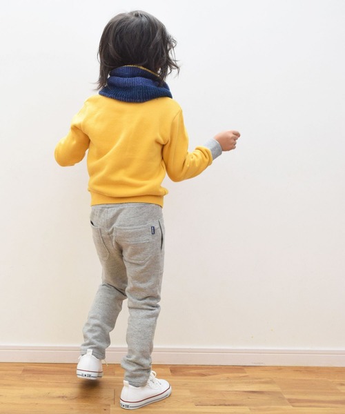 KP DECO（ケーピーデコ）の「【日本製】ボーダー柄シュークリーム素材のネックウォーマー(Free)（ネックウォーマー/スヌード・キッズ・イエロー/ブルー系その他/レッド・FREE）」の9枚目の写真