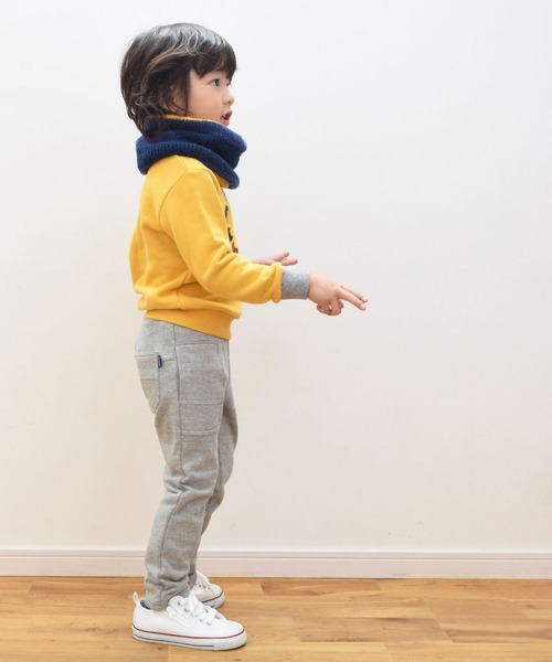 KP DECO（ケーピーデコ）の「【日本製】ボーダー柄シュークリーム素材のネックウォーマー(Free)（ネックウォーマー/スヌード・キッズ・イエロー/ブルー系その他/レッド・FREE）」の10枚目の写真