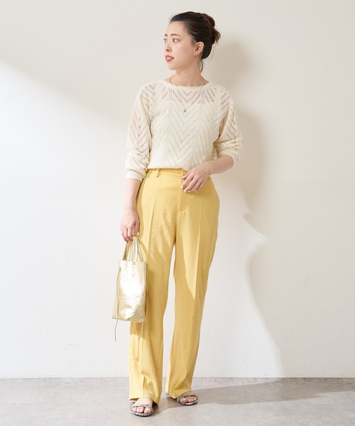 SHENERY（シーナリー）の「センタープレスストレートパンツ（その他パンツ・レディース・ベージュ/イエロー/ブルー・38/36）」の18枚目の写真
