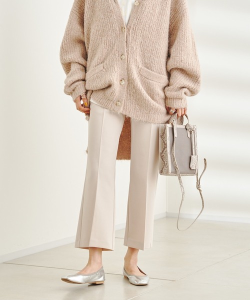 DouDou(ドゥドゥ)の「セミフレア9丈パンツ AW(その他パンツ・レディース・オフホワイト/ブルー/ピンク・36/38)」の2枚目の写真