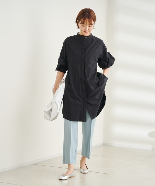 DouDou(ドゥドゥ)の「セミフレア9丈パンツ AW(その他パンツ・レディース・オフホワイト/ブルー/ピンク・36/38)」の15枚目の写真