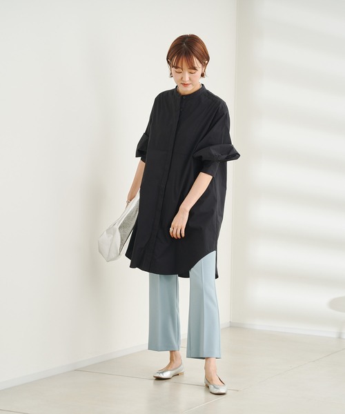 DouDou(ドゥドゥ)の「セミフレア9丈パンツ AW(その他パンツ・レディース・オフホワイト/ブルー/ピンク・36/38)」の20枚目の写真