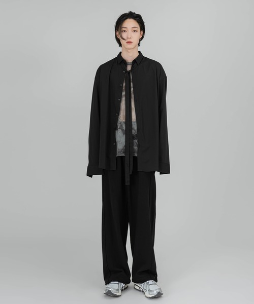 FOLLOWIN(フォロウィン)の「【UNISEX】オーバーフィットベルト付きベーシックシャツ(シャツ/ブラウス・レディース・スカイブルー/ブラック/アイボリー・FREE)」の6枚目の写真