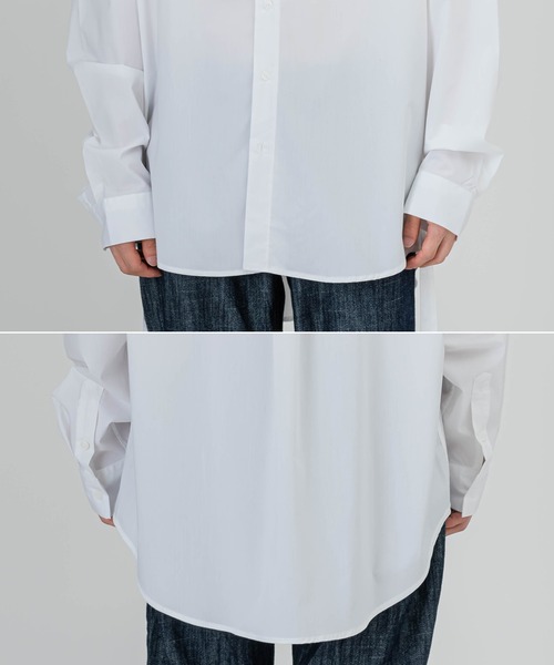 FOLLOWIN(フォロウィン)の「【UNISEX】オーバーフィットベルト付きベーシックシャツ(シャツ/ブラウス・レディース・スカイブルー/ブラック/アイボリー・FREE)」の12枚目の写真