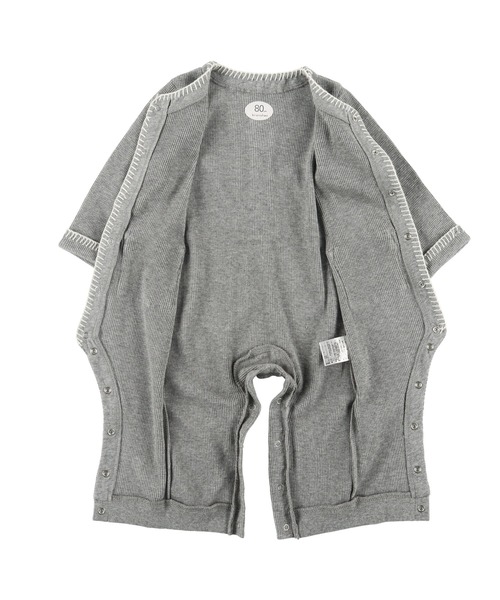 BRANSHES（ブランシェス）の「ワッフル長袖カバーオール（ロンパース・キッズ・杢グレー・80ｃｍ/70cm）」の5枚目の写真