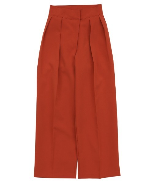 select MOCA by son（セレクトモカバイソン）の「ダブルタックルーズデザインパンツ（スラックス・レディース・ブラック/ライトグリーン/スモークピンク/テラコッタ/ベージュ・SMALL/MEDIUM/X-SMALL）」の14枚目の写真