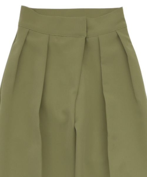 select MOCA by son（セレクトモカバイソン）の「ダブルタックルーズデザインパンツ（スラックス・レディース・ブラック/ライトグリーン/スモークピンク/テラコッタ/ベージュ・SMALL/MEDIUM/X-SMALL）」の10枚目の写真