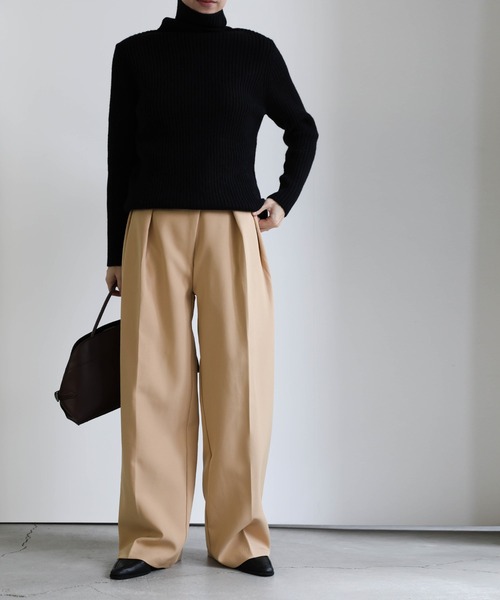 セール】ダブルタックルーズデザインパンツ（スラックス）｜select