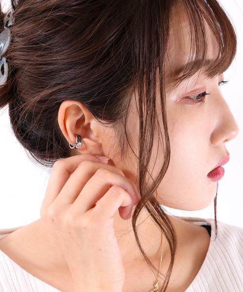 FUNALIVE（ファンアライブ）の「JON シルバーイヤーカフ　ステンレス　両耳 ２点セット（イヤーカフ・メンズ・A/B/C/D/E/F/G/H/I/K/J・FREE）」の21枚目の写真