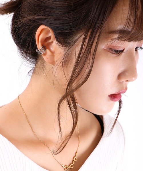 FUNALIVE（ファンアライブ）の「JON シルバーイヤーカフ　ステンレス　両耳 ２点セット（イヤーカフ・メンズ・A/B/C/D/E/F/G/H/I/K/J・FREE）」の20枚目の写真