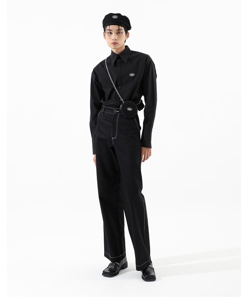 BASIC COTTON（ベーシックコットン）の「A'GEM/9 × .kom『BASIC COTTON/ベーシックコットン』BCN over shirt/ベーシック オーバーシャツ ボタンダウン（シャツ/ブラウス・レディース・ホワイト/ブラック/ブルー・FREE）」の15枚目の写真