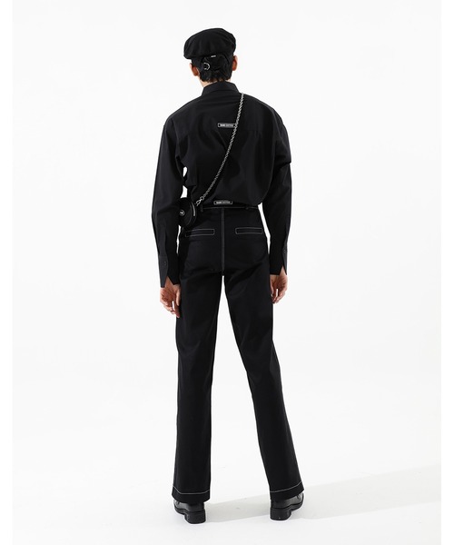 BASIC COTTON（ベーシックコットン）の「A'GEM/9 × .kom『BASIC COTTON/ベーシックコットン』BCN over shirt/ベーシック オーバーシャツ ボタンダウン（シャツ/ブラウス・レディース・ホワイト/ブラック/ブルー・FREE）」の6枚目の写真