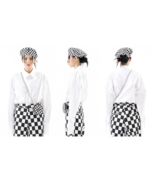 BASIC COTTON（ベーシックコットン）の「A'GEM/9 × .kom『BASIC COTTON/ベーシックコットン』BCN over shirt/ベーシック オーバーシャツ ボタンダウン（シャツ/ブラウス・レディース・ホワイト/ブラック/ブルー・FREE）」の5枚目の写真