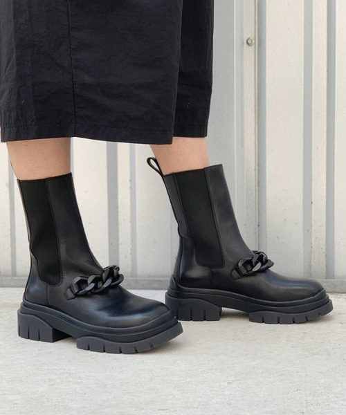ASH(アッシュ)の「WEB限定【STORM CHAIN】チェーンハーフブーツ(ブーツ・レディース・ブラック・38/40/36/39/35/37)」の6枚目の写真