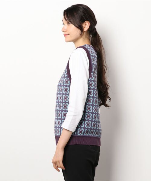 LAGUA GEM（ラグアジェム）の「FLOWER JACQUARD KNIT VEST