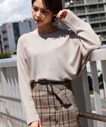 NAVY | 洗えるニット カシミヤタッチ ドルマンスリーブ プルオーバー(ニット/セーター)