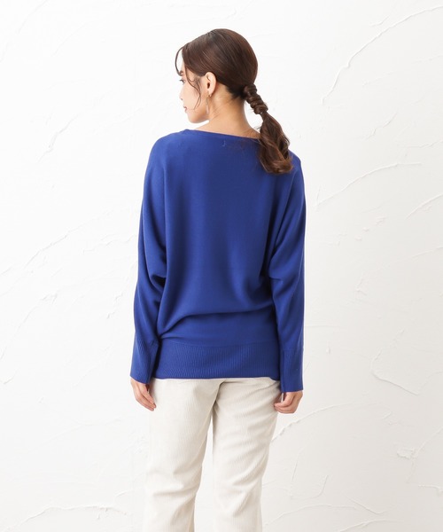 NAVY（ネイビー）の「洗えるニット カシミヤタッチ ドルマンスリーブ プルオーバー（ニット/セーター・レディース・ベージュ/ブラック/レッド/ブルー・M/L）」の22枚目の写真