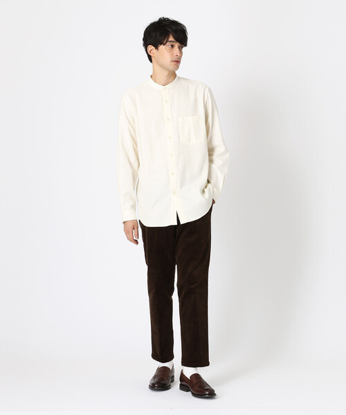 COMME CA ISM（コムサイズム）の「バンドカラー ネルシャツ（シャツ/ブラウス・メンズ・アイボリー/グレー/ブラック・SMALL/MEDIUM/LARGE）」の5枚目の写真