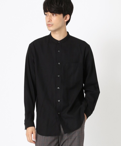 COMME CA ISM（コムサイズム）の「バンドカラー ネルシャツ（シャツ/ブラウス・メンズ・アイボリー/グレー/ブラック・SMALL/MEDIUM/LARGE）」の2枚目の写真