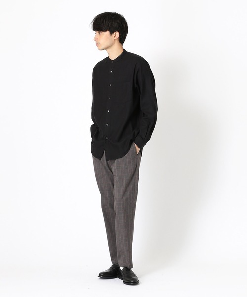 COMME CA ISM（コムサイズム）の「バンドカラー ネルシャツ（シャツ/ブラウス・メンズ・アイボリー/グレー/ブラック・SMALL/MEDIUM/LARGE）」の7枚目の写真