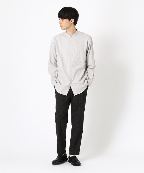 COMME CA ISM（コムサイズム）の「バンドカラー ネルシャツ（シャツ/ブラウス・メンズ・アイボリー/グレー/ブラック・SMALL/MEDIUM/LARGE）」の8枚目の写真