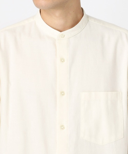 COMME CA ISM（コムサイズム）の「バンドカラー ネルシャツ（シャツ/ブラウス・メンズ・アイボリー/グレー/ブラック・SMALL/MEDIUM/LARGE）」の12枚目の写真