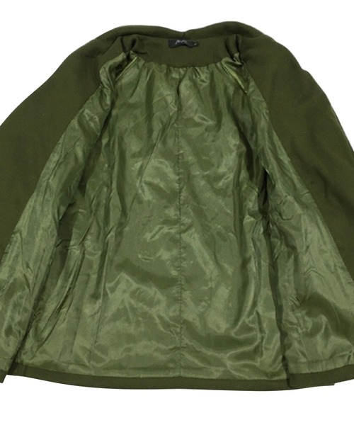 Amulet（アミュレット）の「ハーフチェスターコート（チェスターコート・レディース・ブラック/キャメル/カーキ/グレー/ピンク/ベージュ/パープル・M/L/XL/S）」の13枚目の写真