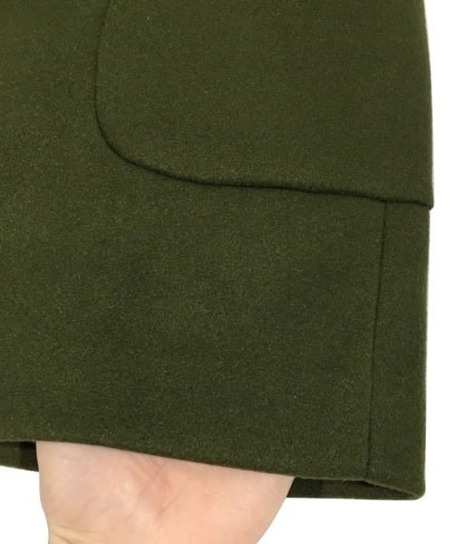 Amulet（アミュレット）の「ハーフチェスターコート（チェスターコート・レディース・ブラック/キャメル/カーキ/グレー/ピンク/ベージュ/パープル・M/L/XL/S）」の17枚目の写真