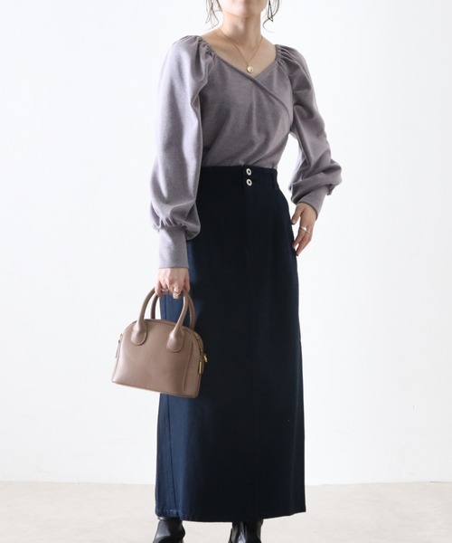 Cheek(チーク)の「パワショルカシュクールTOPS(Tシャツ/カットソー・レディース・ワインレッド/モカ/ラベンダー・MEDIUM)」の14枚目の写真