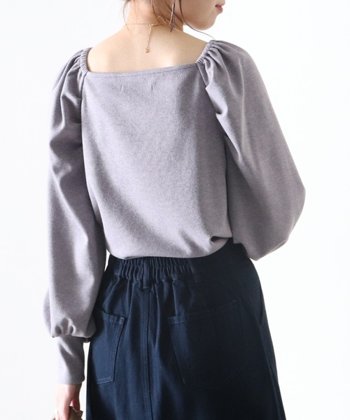 Cheek(チーク)の「パワショルカシュクールTOPS(Tシャツ/カットソー・レディース・ワインレッド/モカ/ラベンダー・MEDIUM)」の9枚目の写真