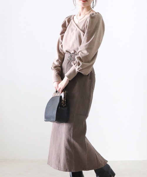 Cheek(チーク)の「パワショルカシュクールTOPS(Tシャツ/カットソー・レディース・ワインレッド/モカ/ラベンダー・MEDIUM)」の7枚目の写真