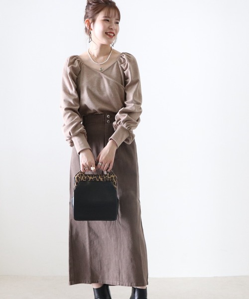 Cheek(チーク)の「パワショルカシュクールTOPS(Tシャツ/カットソー・レディース・ワインレッド/モカ/ラベンダー・MEDIUM)」の17枚目の写真