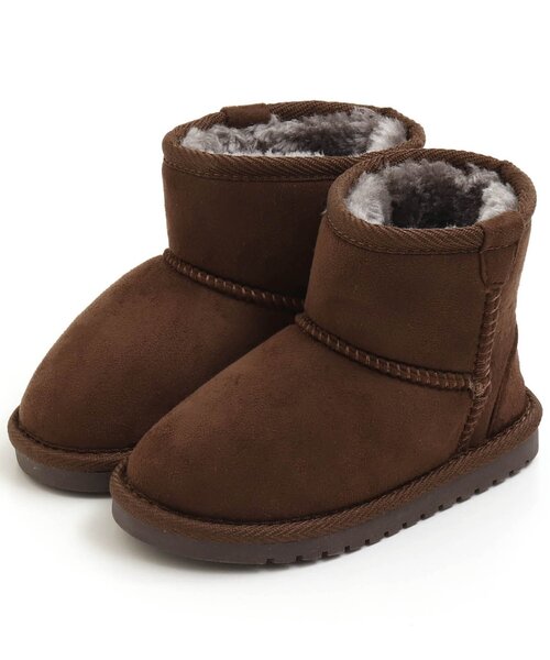 Ampersand(アンパサンド)の「ボアブーツ(トドラー)(ブーツ・キッズ・グレー/ブラック/ベージュ/ダークブラウン/ピンク/レインボー/カーキ・17/18/21/19/20/16)」の5枚目の写真