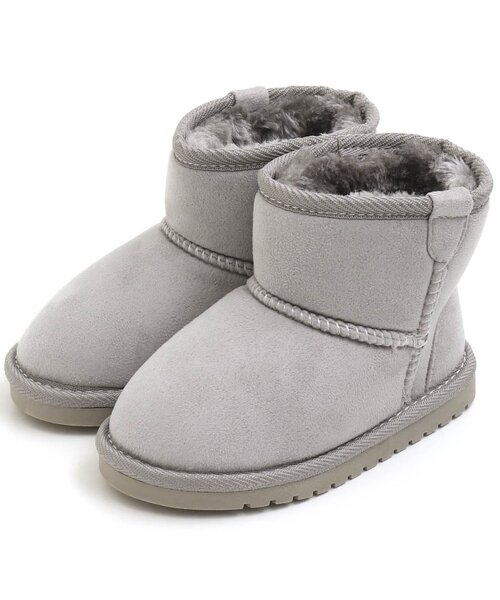 Ampersand(アンパサンド)の「ボアブーツ(トドラー)(ブーツ・キッズ・グレー/ブラック/ベージュ/ダークブラウン/ピンク/レインボー/カーキ・17/18/21/19/20/16)」の4枚目の写真