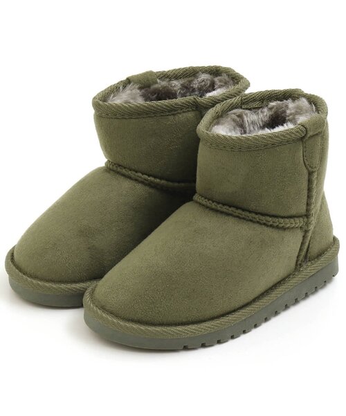 Ampersand(アンパサンド)の「ボアブーツ(トドラー)(ブーツ・キッズ・グレー/ブラック/ベージュ/ダークブラウン/ピンク/レインボー/カーキ・17/18/21/19/20/16)」の7枚目の写真