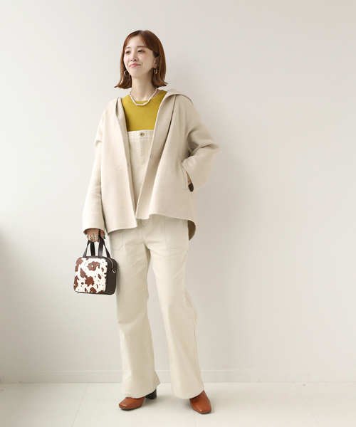 Simplicite（サンプリシテ）の「フードリバー ミドルコート◆（ブルゾン・レディース・ベージュ/カーキ・FREE）」の11枚目の写真