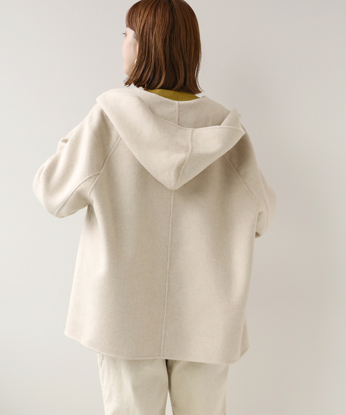 Simplicite（サンプリシテ）の「フードリバー ミドルコート◆（ブルゾン・レディース・ベージュ/カーキ・FREE）」の13枚目の写真