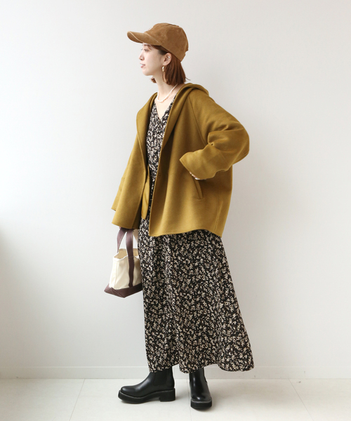 Simplicite（サンプリシテ）の「フードリバー ミドルコート◆（ブルゾン・レディース・ベージュ/カーキ・FREE）」の17枚目の写真