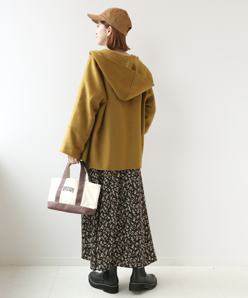 Simplicite（サンプリシテ）の「フードリバー ミドルコート◆（ブルゾン・レディース・ベージュ/カーキ・FREE）」の19枚目の写真