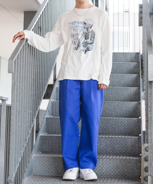 WEGO(ウィゴー)の「WEGO/BABYフォトロンT(Tシャツ/カットソー・メンズ・ホワイト/ブラック・SMALL/MEDIUM/LARGE)」の5枚目の写真