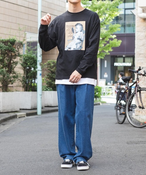 WEGO(ウィゴー)の「WEGO/BABYフォトロンT(Tシャツ/カットソー・メンズ・ホワイト/ブラック・SMALL/MEDIUM/LARGE)」の12枚目の写真